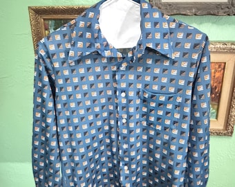 True Vintage 1970s K-Mart Disco Shirt M