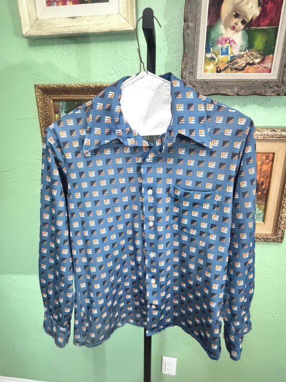 True Vintage 1970s K-Mart Disco Shirt M