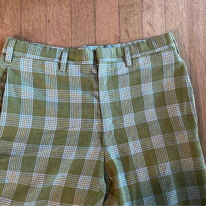 Vintage Ralph Lauren Polo Plaid Pants, 1980s Polo Hunter Green