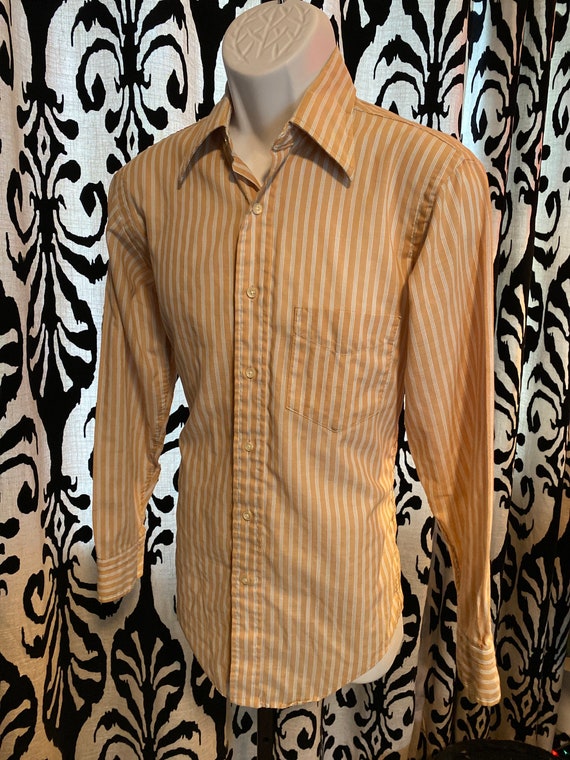 Mens vintage striped mod bottom down medium - image 1