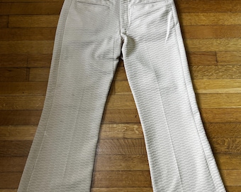Pantalones de vestir vintage con textura británica de 31 x 30 pulgadas