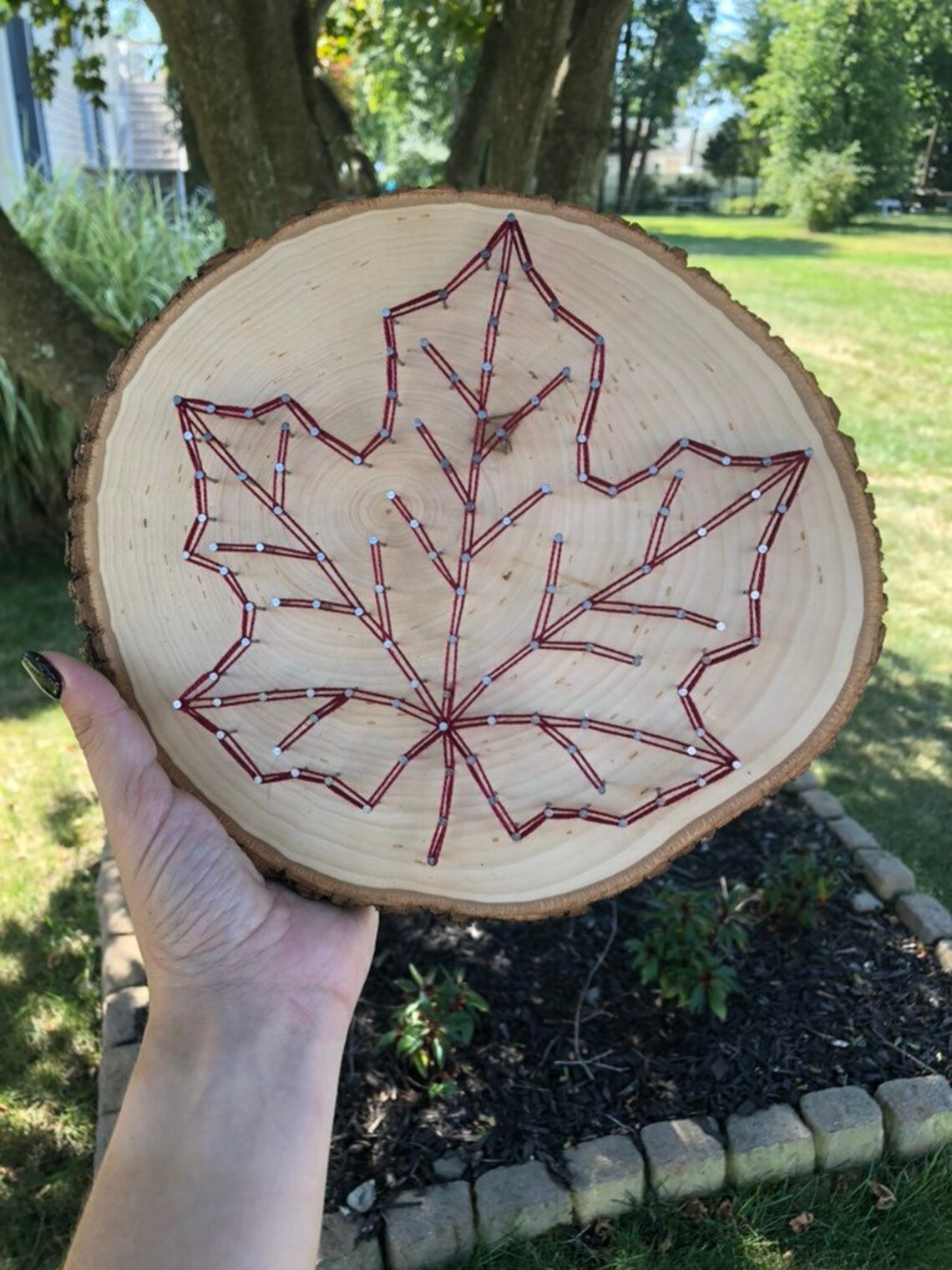 Leaf String Art Wood Fall Autumn Home Decor Thanksgiving Etsy