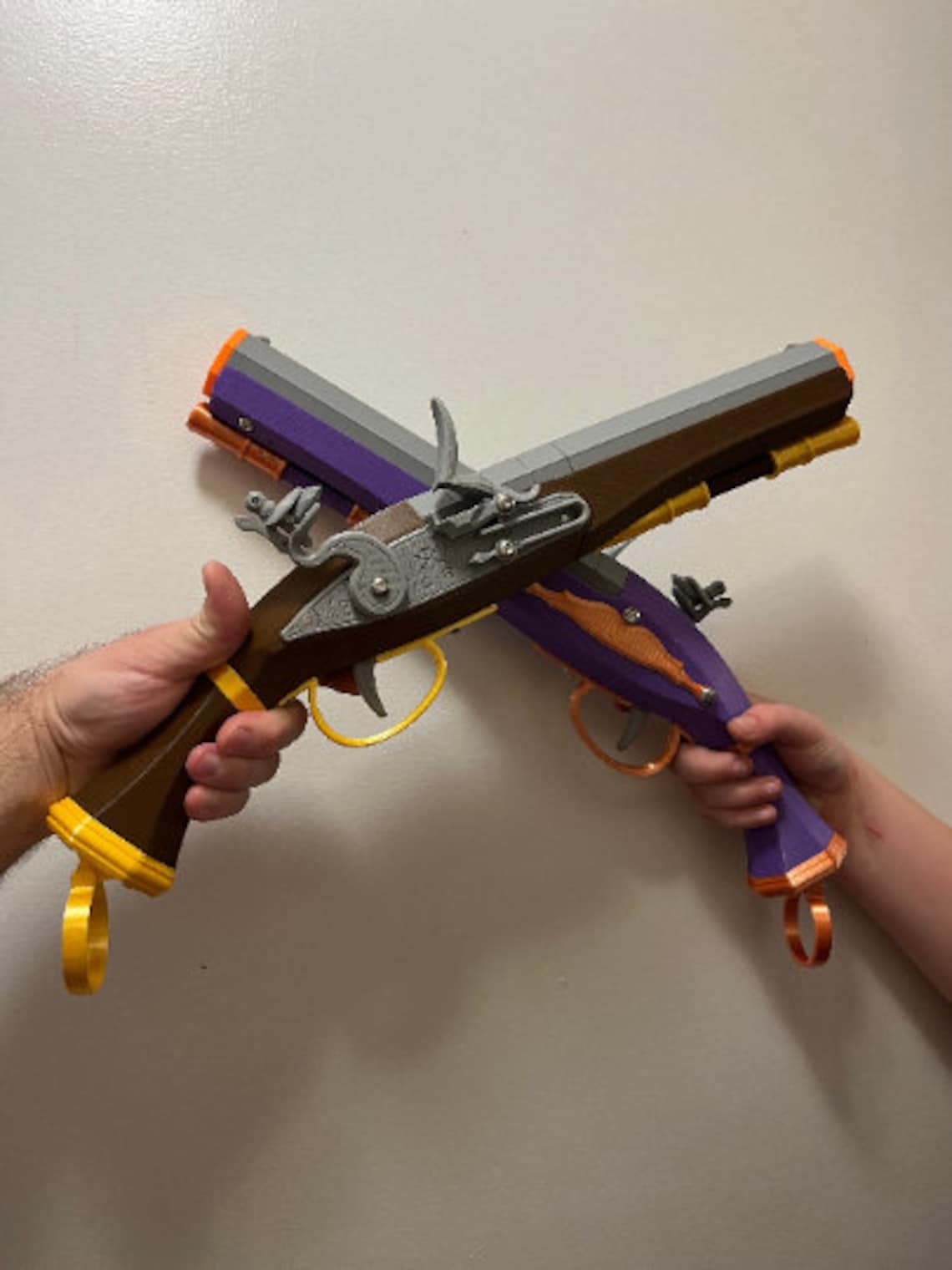 3dprinted Flintlock Pistol That Fires Nerf Bullets or Balls Dread