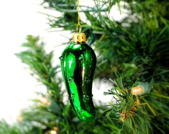 PICKLE ORNAMENT - German Tradition for the Christmas Tree - Glass ornament