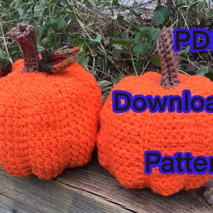 Crochet Pumpkin 2 Amigurumi Stuffed Decorations PDF Pattern