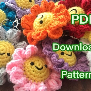 Bloom on the Go, Crochet Flower Keychain Pattern