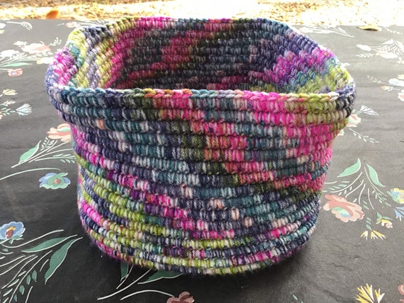 Crochet rope basket Pattern