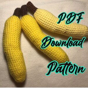 Crochet Amigurumi Stuffed Banana PDF Pattern