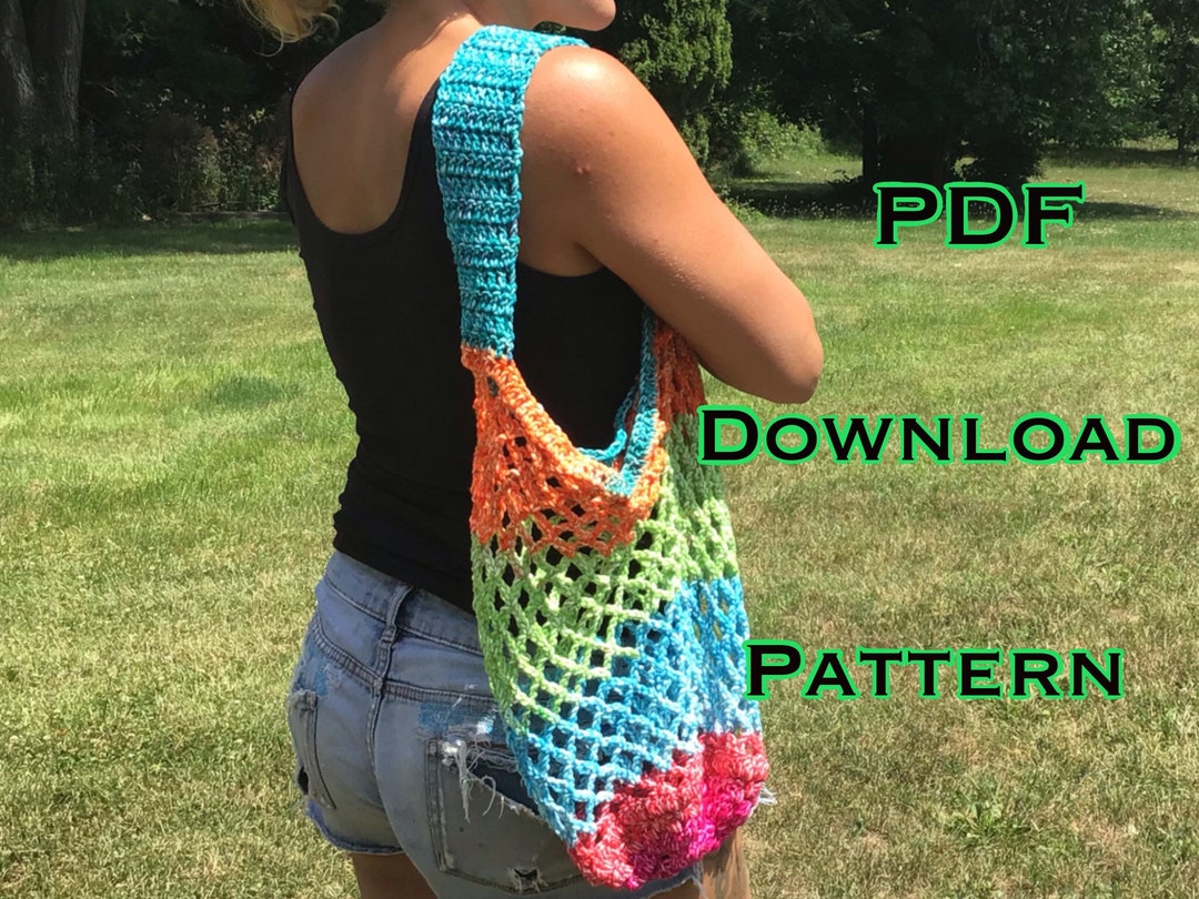 Mesh Market Boho Bag Crochet Pattern PDF - Etsy
