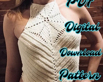 Star Crochet Halter top Pattern PDF