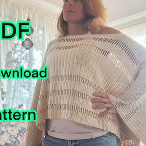 Fresh blooms: Light, Fashionable, Crochet Spring Poncho