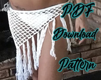 Crochet Fringe Sarong Pattern PDF