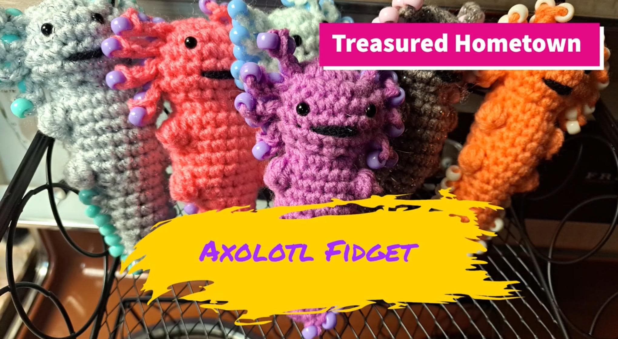 Crochet Your Own Fidget Axolotl Pattern – Perfect for Anxiety & Focus! Crochet your calming Fidget Friend Today!