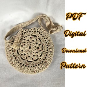 Patrón PDF de bolso de crochet con diseño de mandala