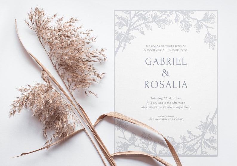 Printable Customizable Wedding Invitation suite digital download