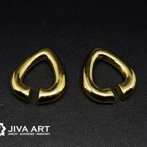 Ear Weights Brass Simple, Ear Weights Hangers, Brass Ear Weights Gauges, Simple Brass Hoop Earrings, Stretch Earrings, Brass Ear Spreader