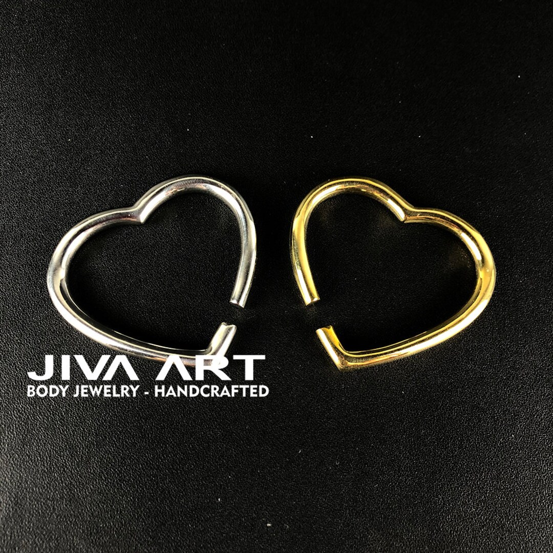 Ear Weights Brass Heart Broken, Ear Weights Hangers, Brass Ear Weights