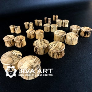 Tamarind wood ear plugs Double flare stretched gauge plug Wooden double flare plugs carved price per pair 3mm (8g) - 50mm (1 15/16 in) more