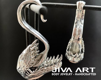 Pesas para orejas Symbiote, Pesas de latón Venom para orejas, Pesas de calibre Symbiote, Pesas para orejas de suspensión Symbiote