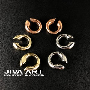 Simple Brass Ear Weights, Brass Ear Gauges Weights, Simple Brass Ear Gauges Hoop, Simple Hook Earrings, Stretch Earrings, Brass Ear Spreader