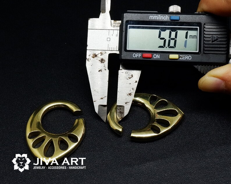 Ear Weights Brass Simple Ear Weights Hangers Brass Ear Etsy