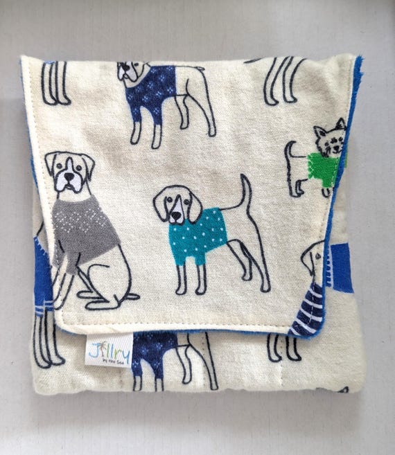 Fabric 8 Mini Pen Pouch "Gatemouth" Dogs in Sweaters