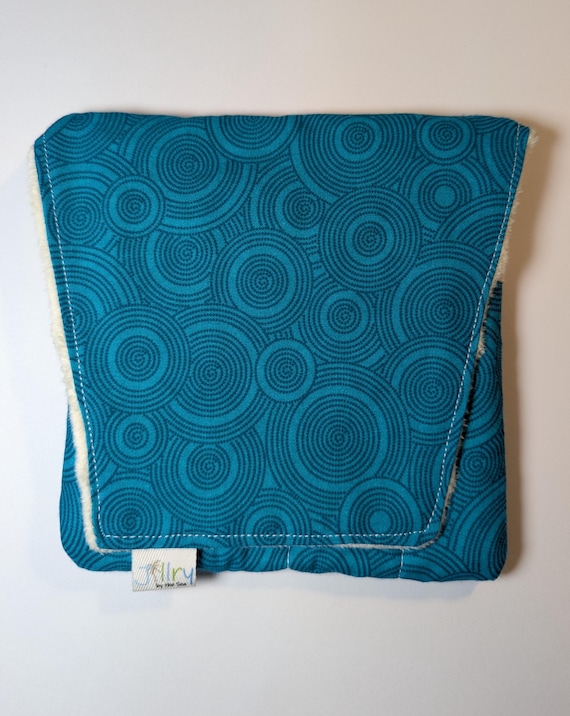 Fabric 8 Mini Pen Pouch "Gatemouth" Aqua Circles