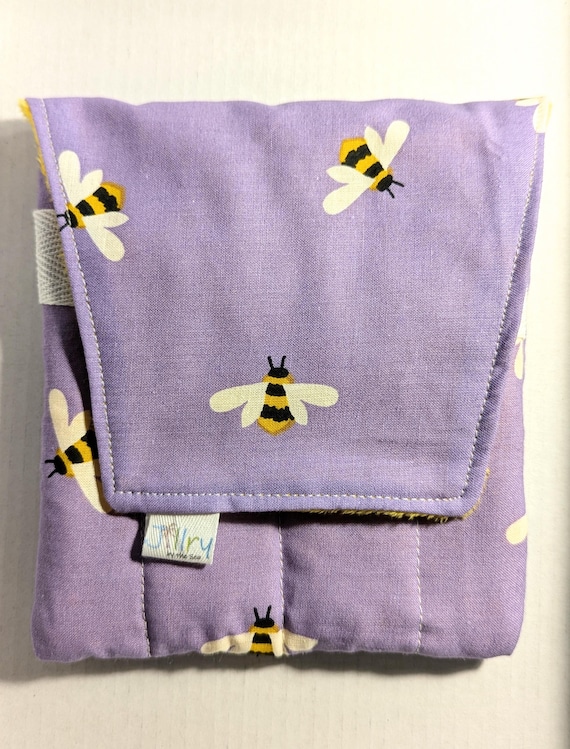 Bees Lavender Fabric 8 Mini Pen Pouch "G8mouth"