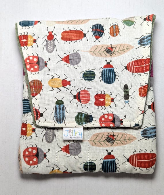 Fabric 8 Mini Pen Pouch "Gatemouth" Ladybug and Bugs