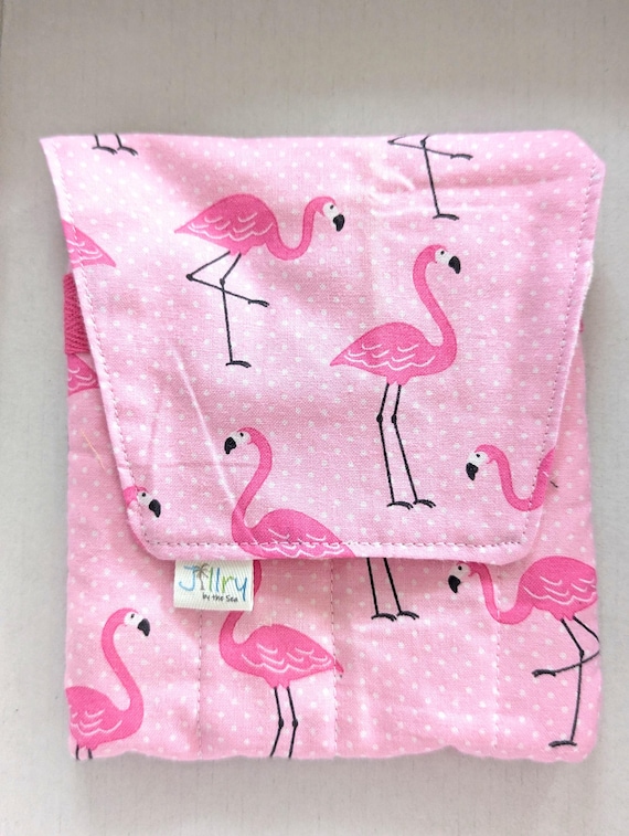 Fabric 8 Mini Pen Pouch "Gatemouth" Pink Flamingos