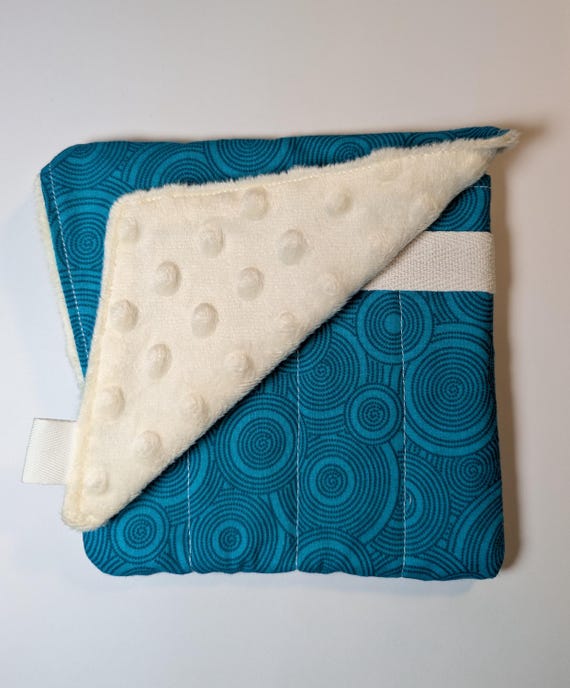 Fabric 8 Mini Pen Pouch "Gatemouth" Aqua Circles