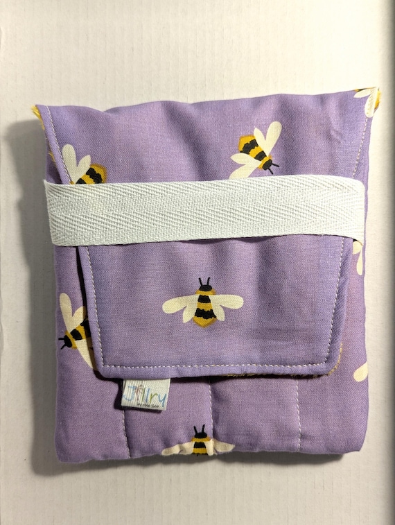 Bees Lavender Fabric 8 Mini Pen Pouch "G8mouth"