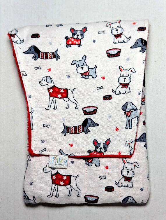 Dog Print Fabric Pen Pouch, 8-Pen Organizer "Gatemouth"