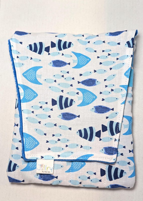 Fabric 8 Pen Pouch "Gatemouth" Blue Fish