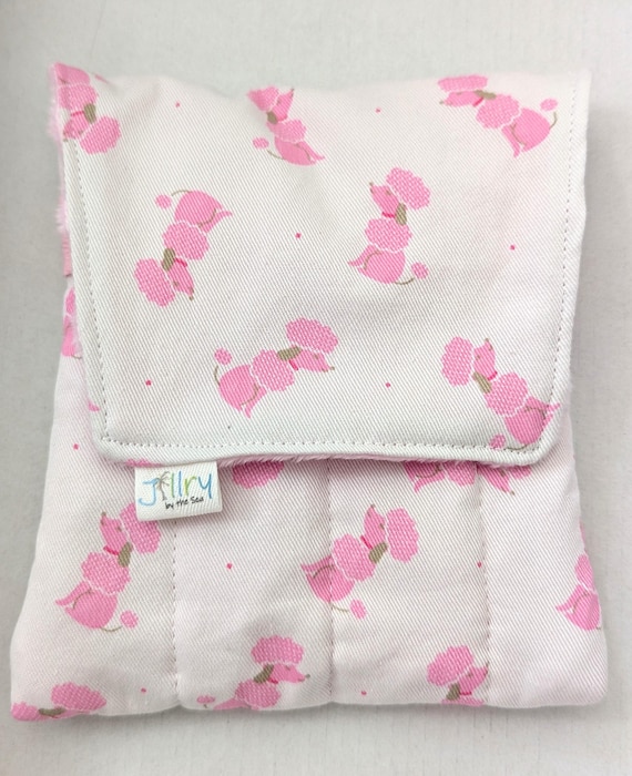Fabric 8 Mini Pen Pouch "Gatemouth" Pink Poodles