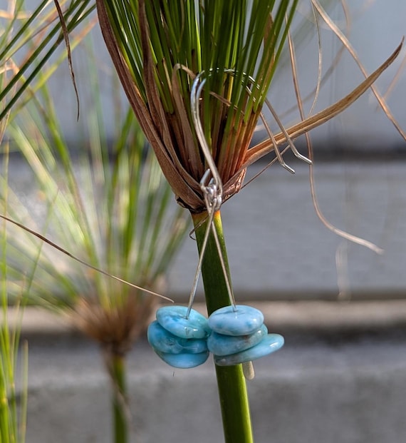 Sterling Silver and Larimar Earrings