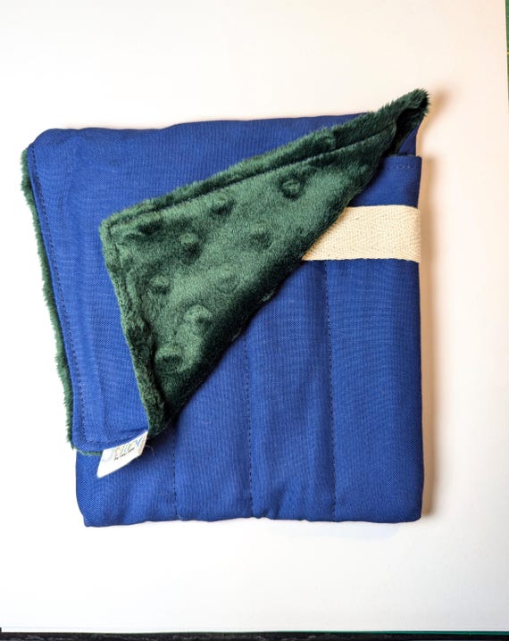 Fabric 8 Mini Pen Pouch "Gatemouth" Navy with Green