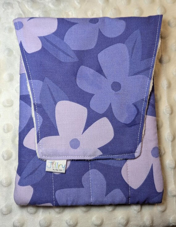 Fabric 8 Pen Pouch "Gatemouth" Purple and Lavender Flowers