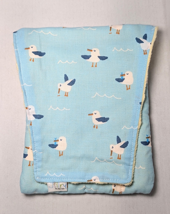Fabric 8 Pen Pouch "Gatemouth" Seagull with a Fish