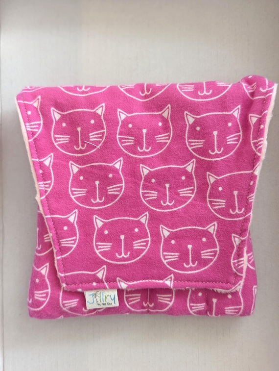 Fabric 8 Mini Pen Pouch "Gatemouth" Pink Cat Face