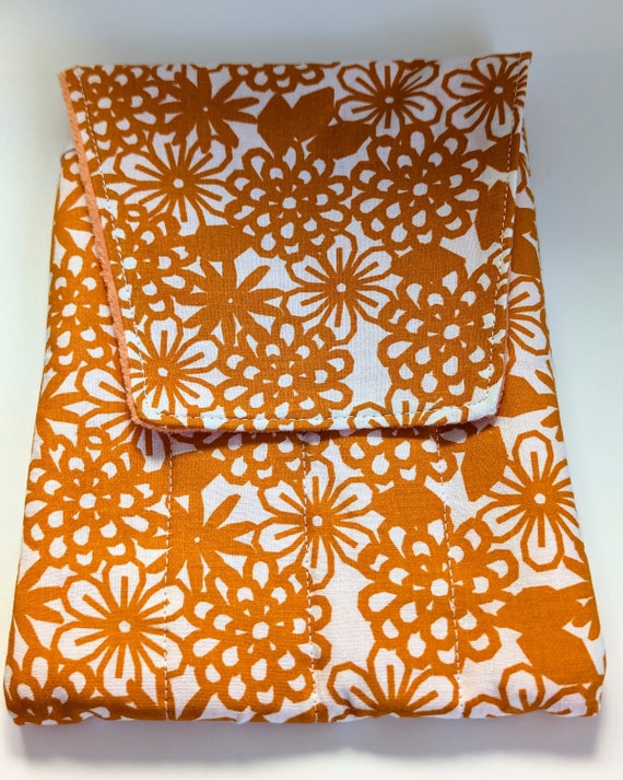 Fabric 8 Pen Pouch "Gatemouth" Orange Flower