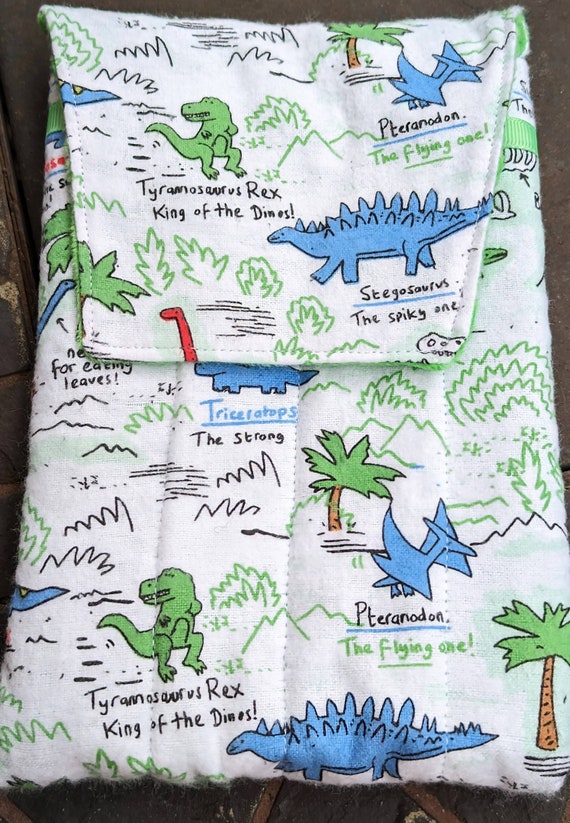 Fabric 8 Pen Pouch "Gatemouth" Dinosaurs