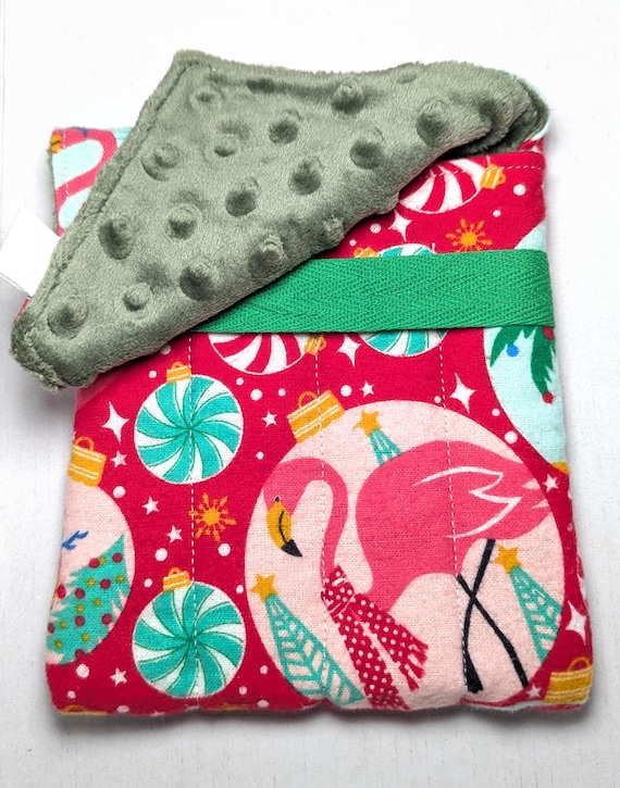 Fabric 8 Mini Pen Pouch "Gatemouth" Holiday Flamingo