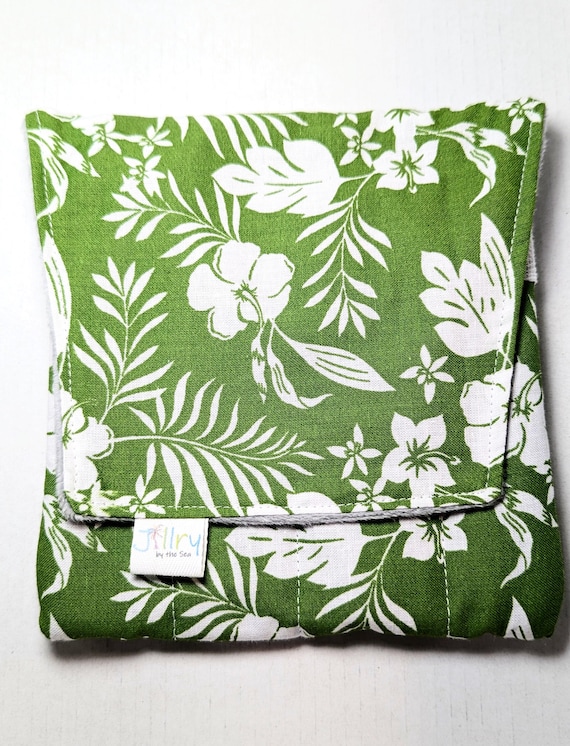 Fabric 8 Mini Pen Pouch "Gatemouth" Green Floral