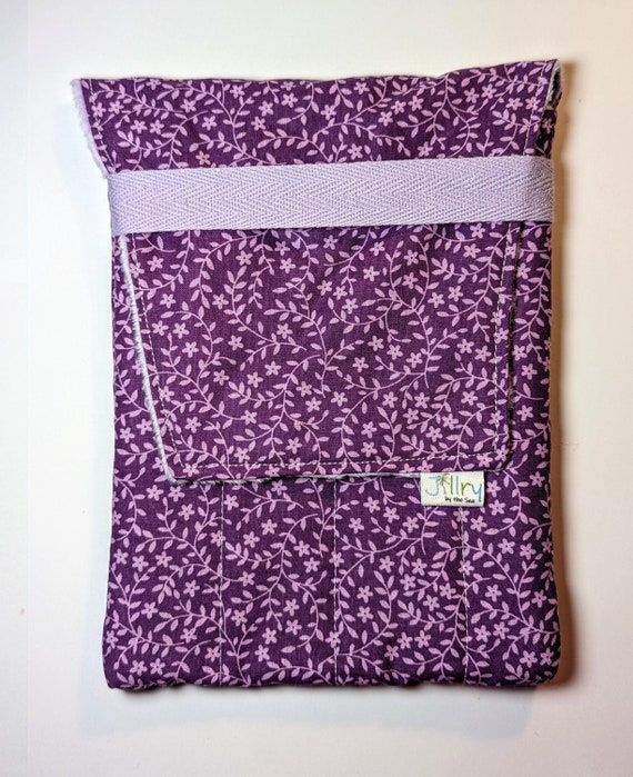 Fabric 8 Pen Pouch "Gatemouth" Purple Flowers