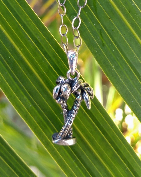 Sterling Silver Palm Tree Necklace