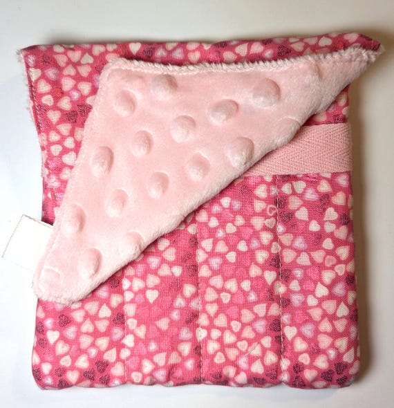 Fabric 8 Mini Pen Pouch "Gatemouth" Pink Sparkle Hearts