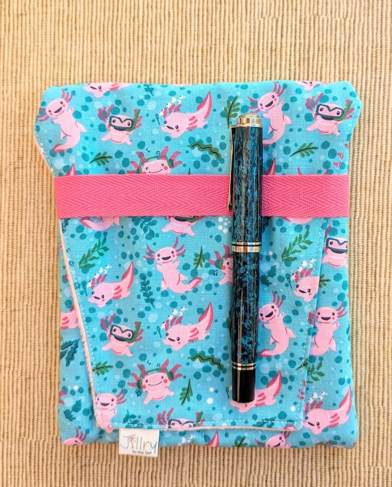 Fabric 8 Pen Pouch "Gatemouth" Axlotl