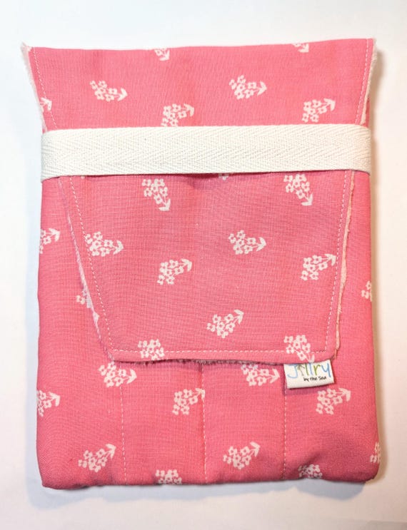 Fabric 8 Pen Pouch "Gatemouth" Pink with Flowers