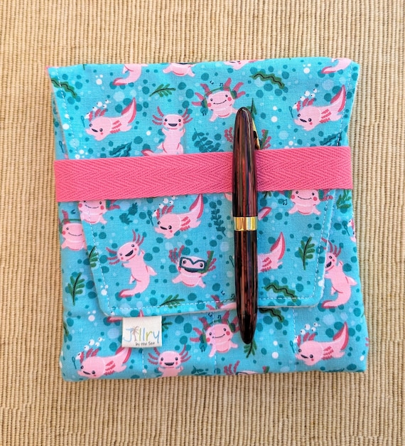 Fabric 8 Mini Pen Pouch "Gatemouth" Axlotl